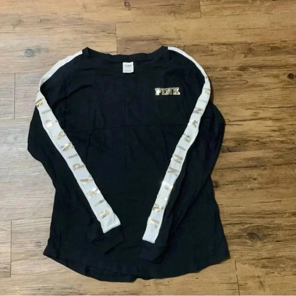 VS PINK GOLD BLING CAMPUS SHIRT / LEGGINGS S - Picture 9 of 9